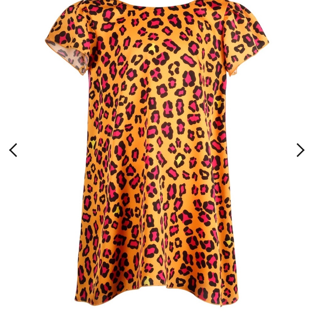 NWT Pinko Up Orange Leopard Summer of Love Dress